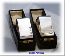 Pr Vintage English Silver Heavy Napkin Rings