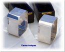 Pr Vintage English Silver Heavy Napkin Rings