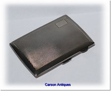 Vintage Small English Silver Rectangular Cigarette Case 1929