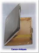 Vintage Small English Silver Rectangular Cigarette Case 1929