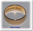 Antique English 22k Gold BandWedding Ring 1909