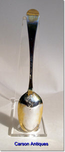 Silver Gilt Hanoverian Fancy Scroll Back Spoon 1768