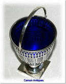Antique English Silver Swing Handle Basket 1905 by Harry Atkin