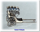 Antique Chinese Silver Rickshaw Model
