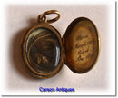 Antique Irish Gold & Black Enamel Shamrock / 3 Leaf Clover Mourning Locket 1858