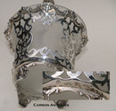 Antique EnglishVictorian Silver Hand Pierced Swing Handle Sugar Basket 1859