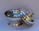 Antique English Edwardian Silver SUGAR BOWL & Cover 1908