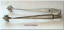 Antique English Pr Silver Cast Sugar Tongs 1773 by Thomas Tookey