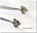 Antique English Pr Silver Cast Sugar Tongs 1773 by Thomas Tookey