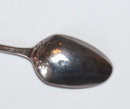 George III silver fancy-back teaspoon ( England c. 1770 )