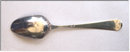 George III silver fancy-back teaspoon ( England c. 1770 )