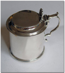 Antique Geo IV Scottish Silver Drum Mustard Pot 1824