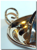 Antique English Silver Lemon Squeezer / Strainer 1911
