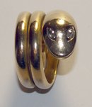 Antique Irish Dublin 18k Gold 3 coil Snake/Serpent Ring 1880
