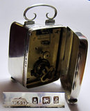 Antique Edwardian English Silver Carriage Clock 1905