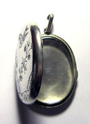 Antique English Victorian Silver Aesthetic Locket 1880