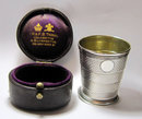Antique English Victorian Silver Telescopic Cup with Case 1873
