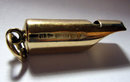 Antique English Victorian 9k Yellow Gold Whistle 1898