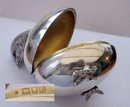Rare Antique English Silver Chick and Egg Pepper Shaker 1901