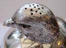 Rare Antique English Silver Chick and Egg Pepper Shaker 1901