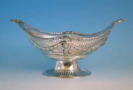 Antique Silver Pierced Dish