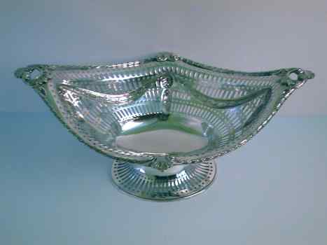 Antique Silver Pierced Dish