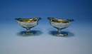 Pair Antique Silver Salts