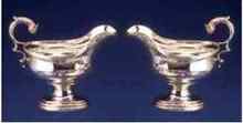 Pr Fine Antique Silver Sauce boats