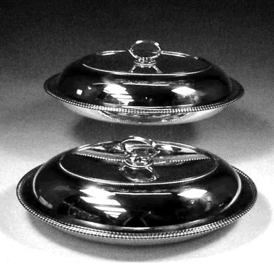 Pair of entree dishes