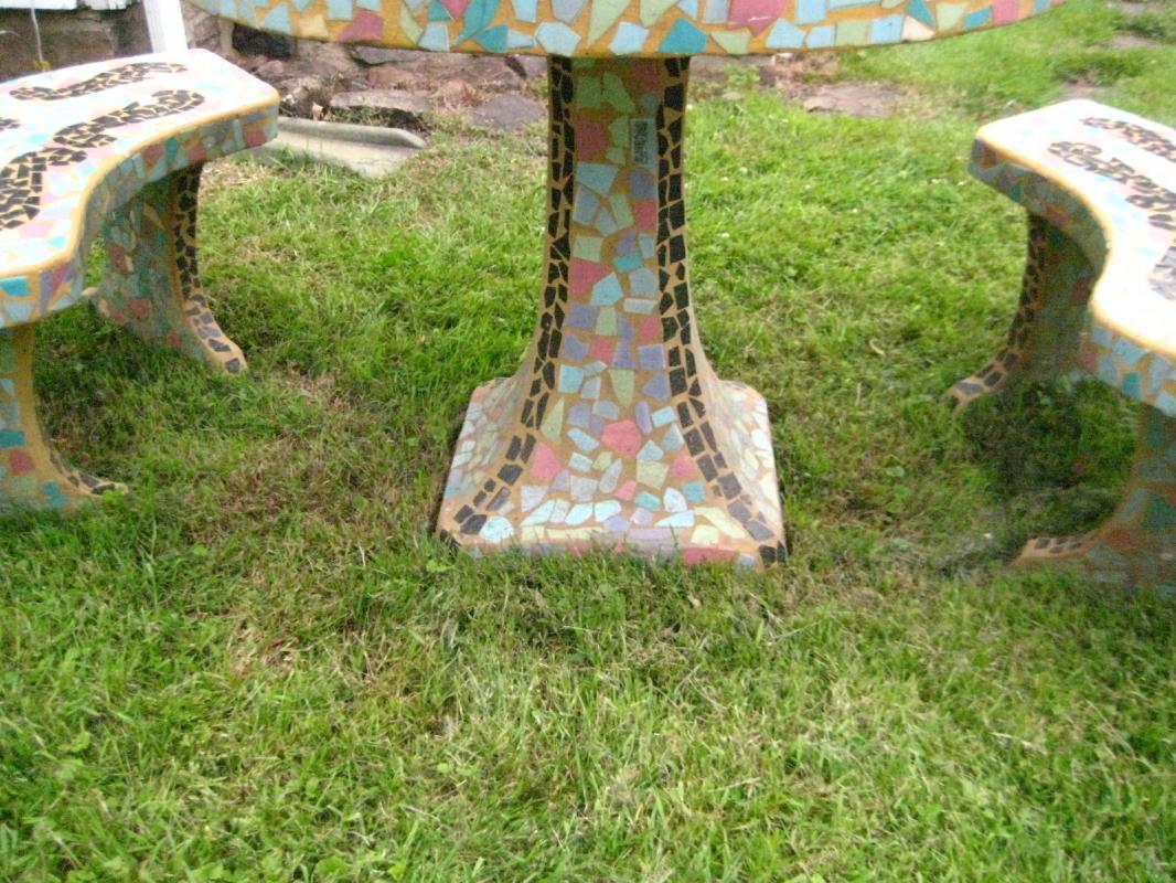 French Garden Table & Benches