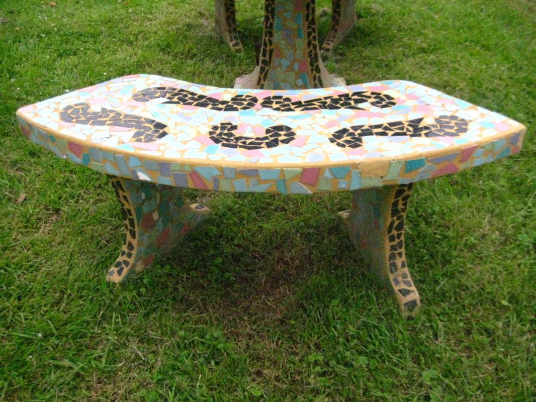 French Garden Table & Benches