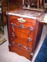 English Coal Bin with Marble Top