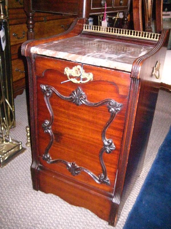 English Coal Bin with Marble Top