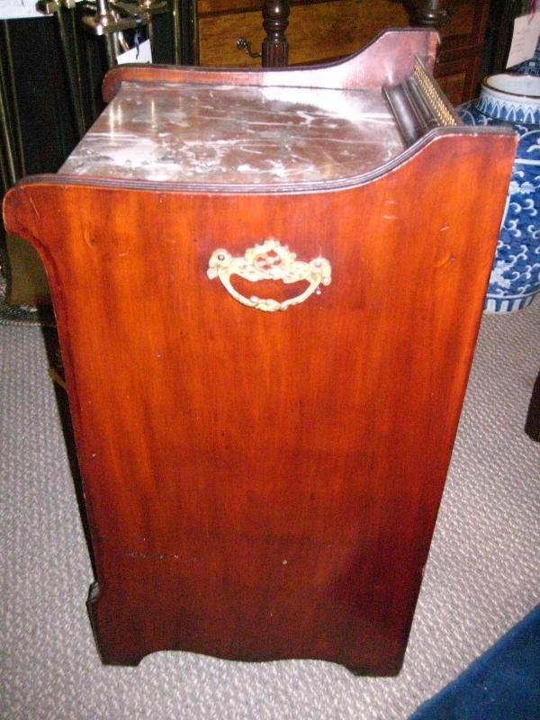 English Coal Bin with Marble Top