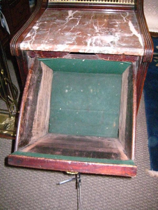 English Coal Bin with Marble Top