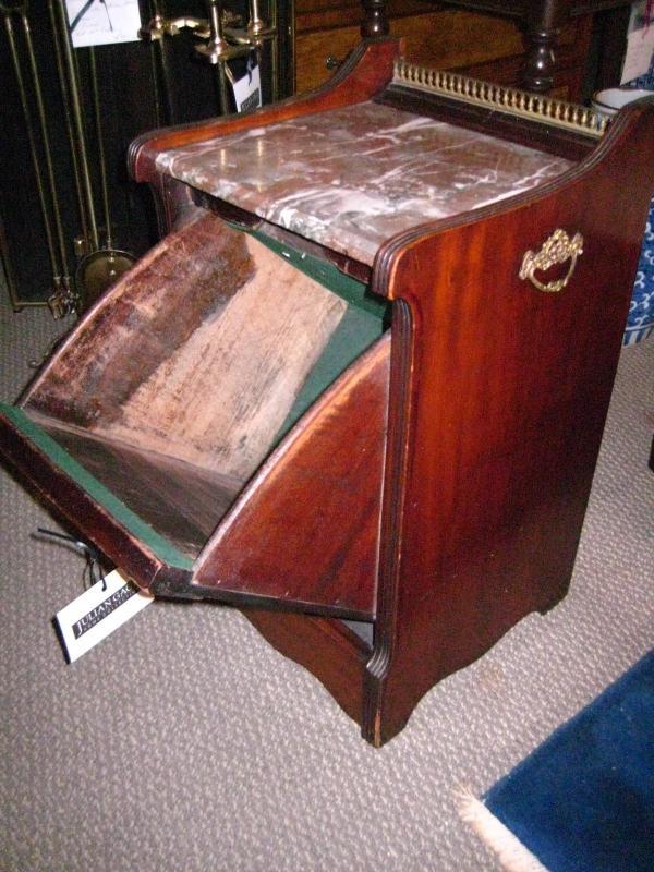 English Coal Bin with Marble Top