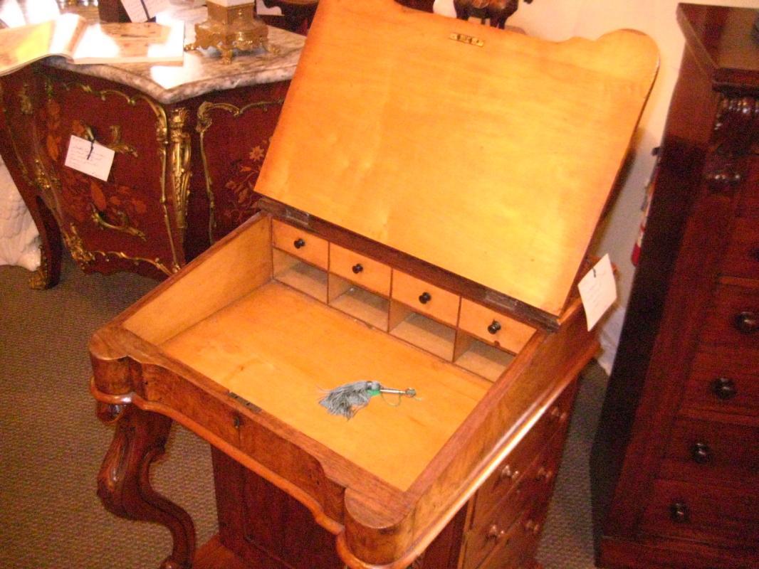 English Davenport Walnut Desk
