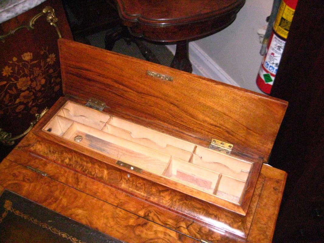 English Davenport Walnut Desk