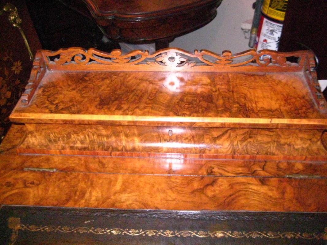 English Davenport Walnut Desk