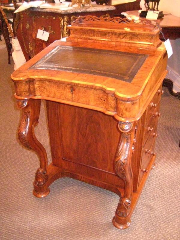 English Davenport Walnut Desk