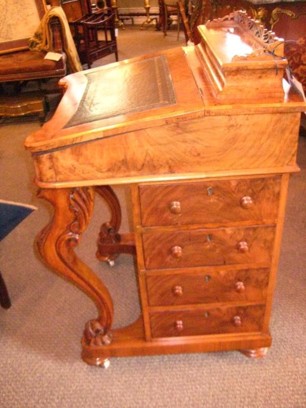 English Davenport Walnut Desk