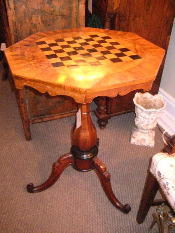 English Inlaid Game Table