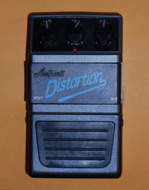 Music Guitar Effects _ ARIA Distortion Peddle __Working Fine_ pre-owned_ from Larry Freisen well-known Band member_