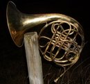 Antique Compensating Double FRENCH HORN_ Stamped Kruspe , Erfurt _ Solid Brass_ Late 19th Century_made in Germany__ with Wood construction Locking Case