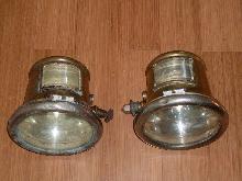YOU FOUND IT, RIGHT HERE _ Rare Find _PAIR of Circa 1913 _1914 _1915 Solid Brass CADILLAC Cowl Lamps Signed: Gray Davis curved Dome Glass and Curved Bevelled Glass on Side Beautiful Design