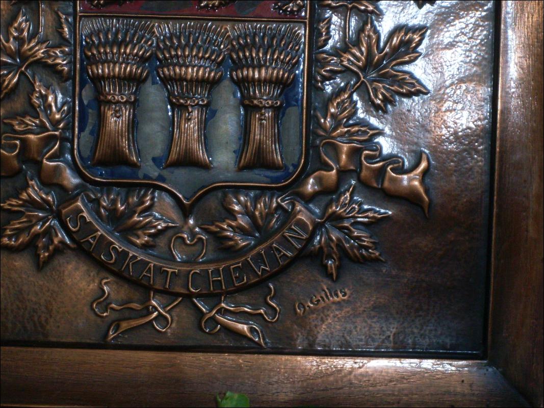 This is Rare Old & HEAVY 7 1/2 LBS School House SOLID COPPER PLAQUE ~ ORIGINAL ART~ Signed by Artist. from Saskatchewan, Canada ~ LARGE 16