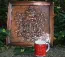 This is Rare Old & HEAVY 7 1/2 LBS School House SOLID COPPER PLAQUE ~ ORIGINAL ART~ Signed by Artist. from Saskatchewan, Canada ~ LARGE 16