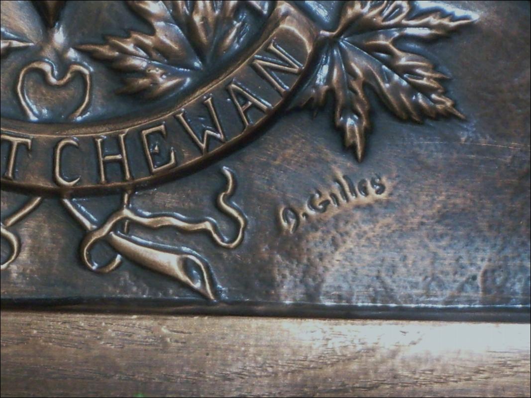 This is Rare Old & HEAVY 7 1/2 LBS School House SOLID COPPER PLAQUE ~ ORIGINAL ART~ Signed by Artist. from Saskatchewan, Canada ~ LARGE 16
