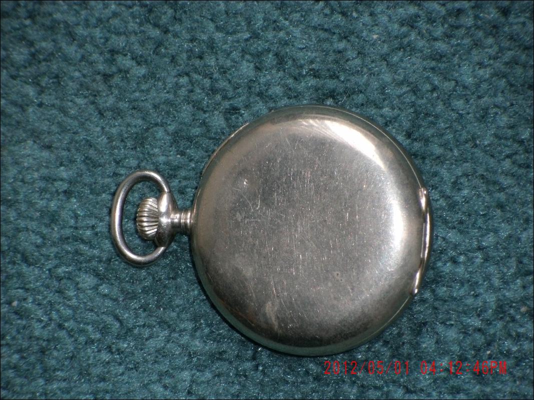 Excellent WORKING 8 Day HEBDOMAS Pocket Watch SILVER pocketwatch + Case+ GOLD Ornate CHAIN + GOLD locket