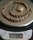 Excellent WORKING 8 Day HEBDOMAS Pocket Watch SILVER pocketwatch + Case+ GOLD Ornate CHAIN + GOLD locket